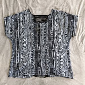 Lightweight Open Back Printed Top